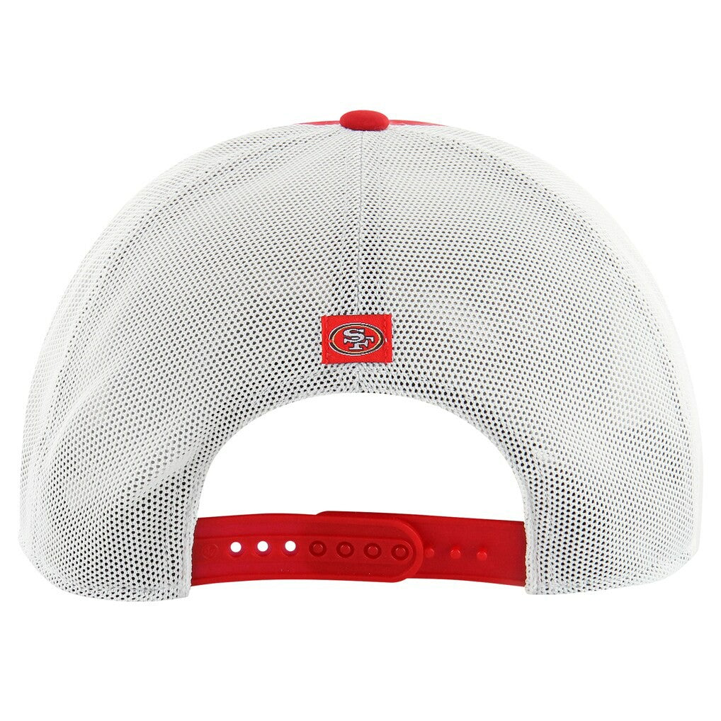 San Francisco 49ers '47 Downburst Relaxed Hitch Trucker Adjustable Hat Scarlet/White | 47 brand