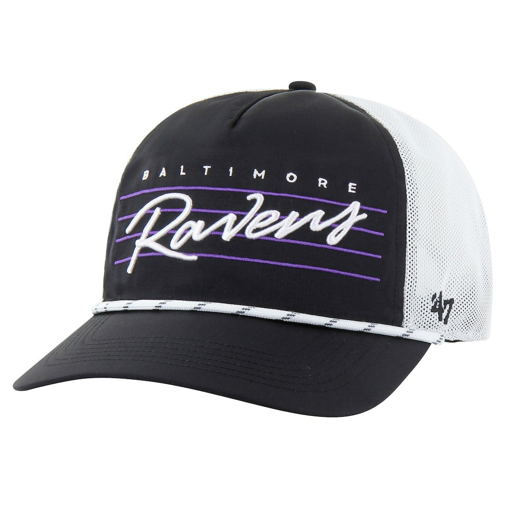 Baltimore Ravens '47 Downburst Relaxed Hitch Trucker Adjustable Hat Black/White | 47 brand