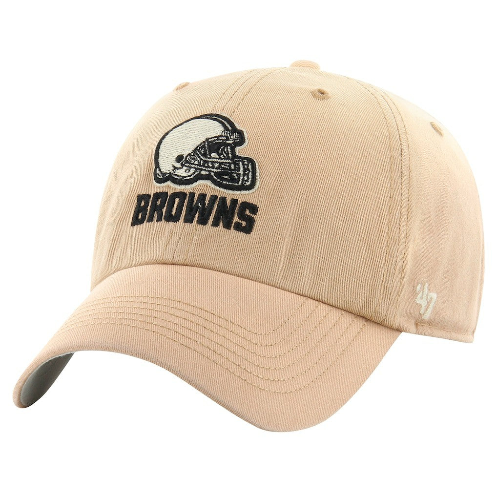 Cleveland Browns '47 Dusted Relaxed Franchise Fitted Hat Khaki | 47 brand