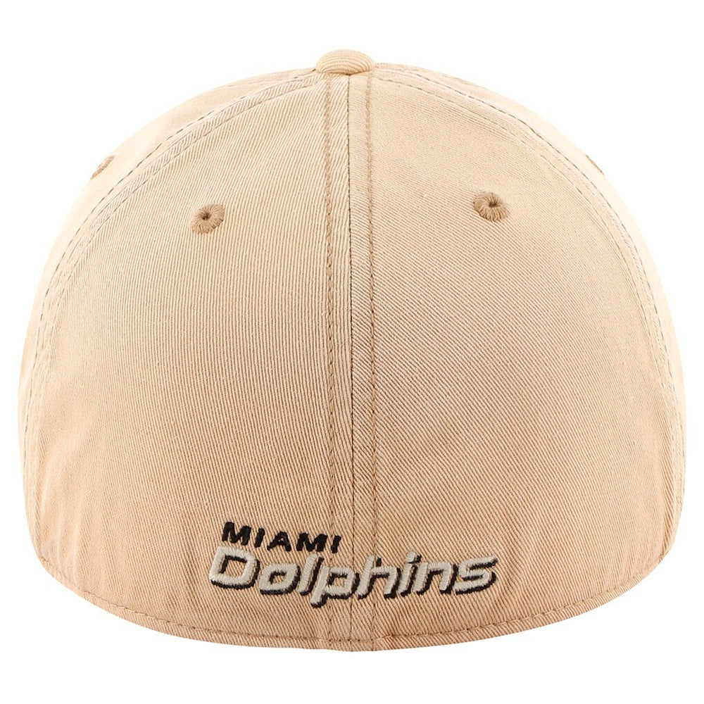 Miami Dolphins '47 Dusted Relaxed Franchise Fitted Hat Khaki | 47 brand