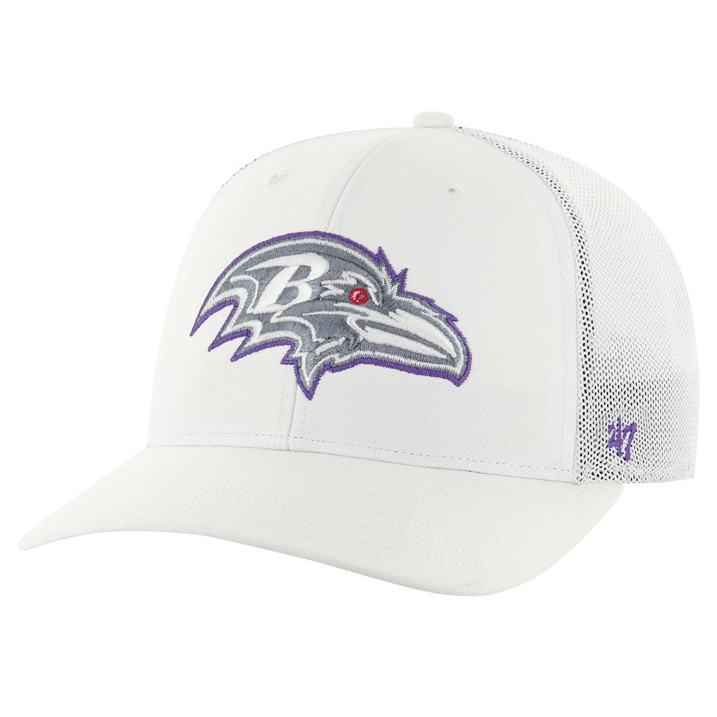 Baltimore Ravens '47 Snowball Trophy Stretch Fit Hat White | 47 brand