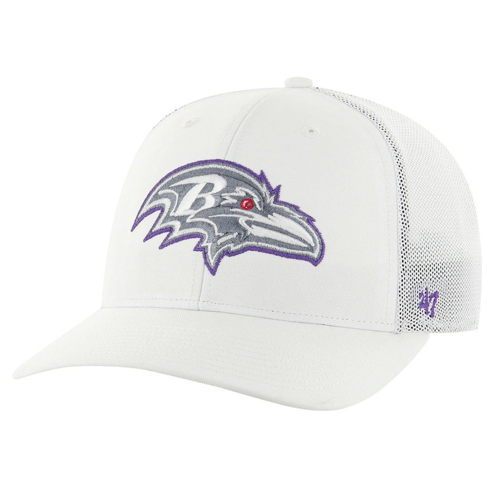 Baltimore Ravens '47 Snowball Trophy Stretch Fit Hat White | 47 brand