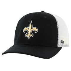 New Orleans Saints '47 Team Unstructured Trucker Adjustable Hat Black/White | 47 brand