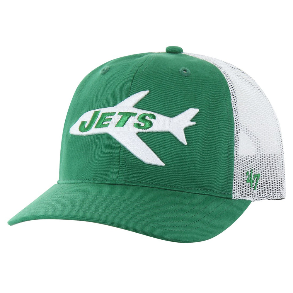 New York Jets '47 Team Unstructured Trucker Adjustable Hat Kelly Green/White | 47 brand