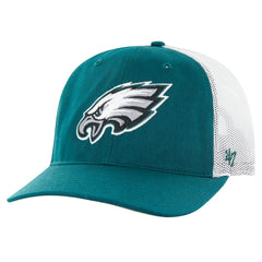 Philadelphia Eagles '47 Team Unstructured Trucker Adjustable Hat Green/White | 47 brand