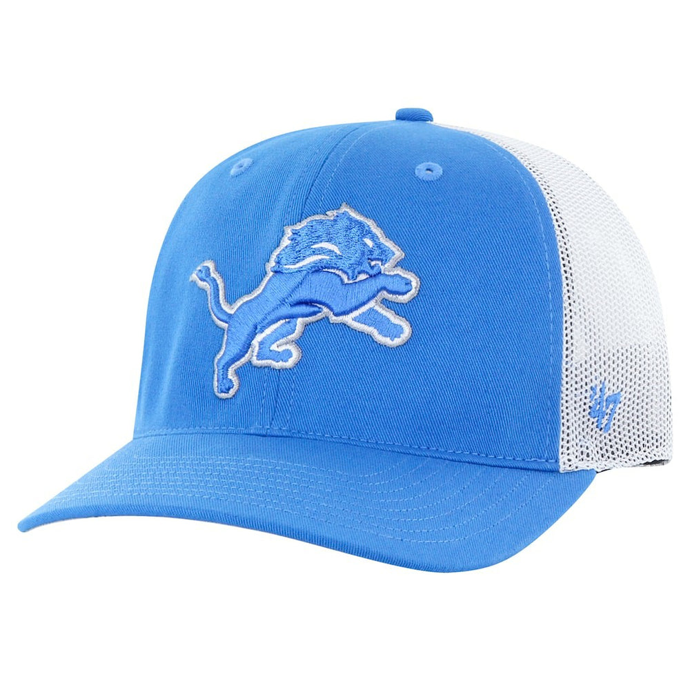 Detroit Lions '47 Team Unstructured Trucker Adjustable Hat Blue/White | 47 brand