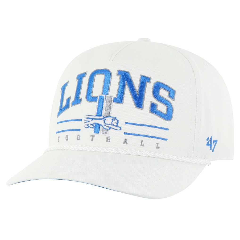 Detroit Lions '47 Roscoe Hitch Rope Adjustable Hat White | 47 brand