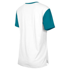 Jacksonville Jaguars New Era Women's 3rd Down T-Shirt White/Teal | NFL