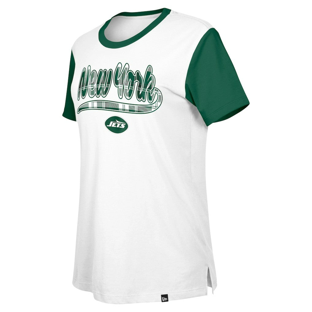 New York Jets New Era Women's 3rd Down T-Shirt White/Green | NFL