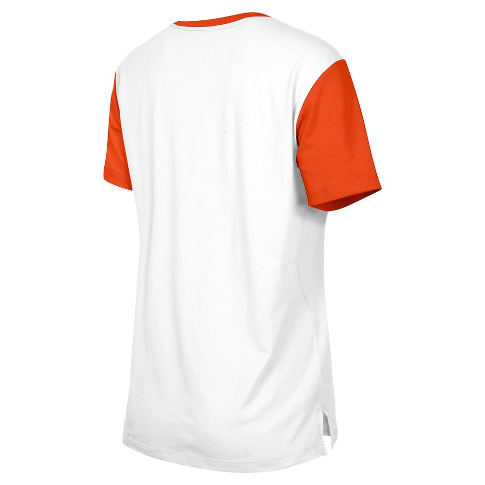 Cincinnati Bengals New Era Women's 3rd Down T-Shirt White/Orange | NFL