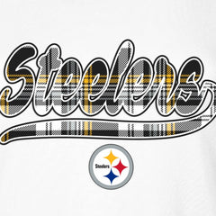 Pittsburgh Steelers New Era Women's 3rd Down T-Shirt White/Black | NFL