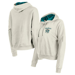 Miami Dolphins New Era Women's 3rd Down Historic Pullover Hoodie Cream | NFL