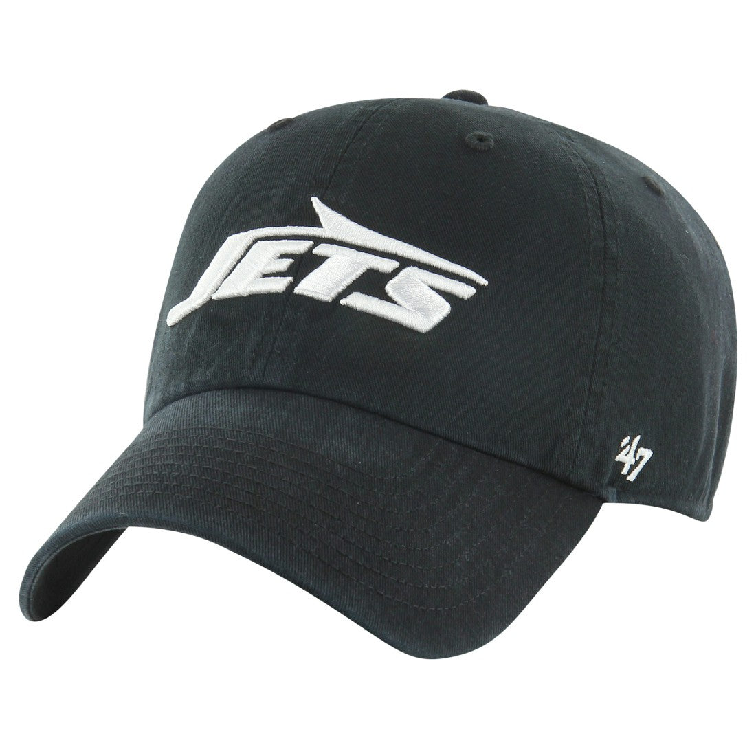 New York Jets '47 Clean Up Tonal Adjustable Hat Black | 47 brand