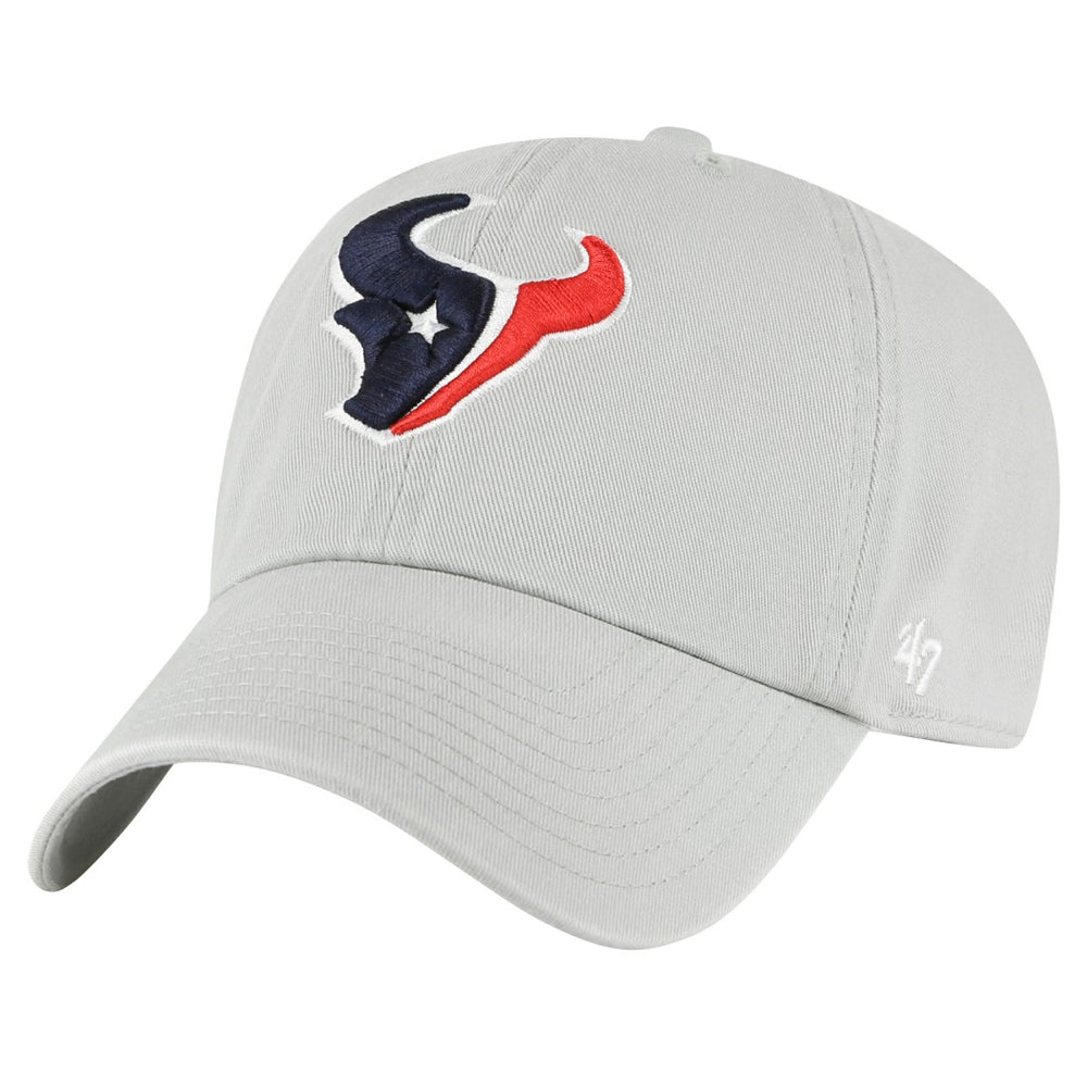 Houston Texans '47 Team Clean Up Adjustable Hat Gray | 47 brand