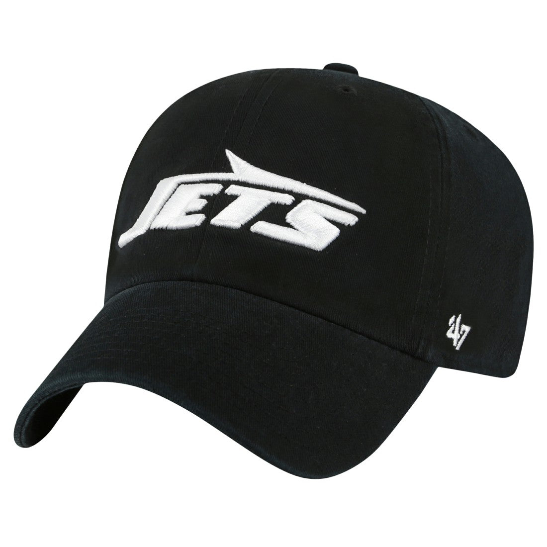 New York Jets '47 Clean Up Team Script Adjustable Hat Black | 47 brand