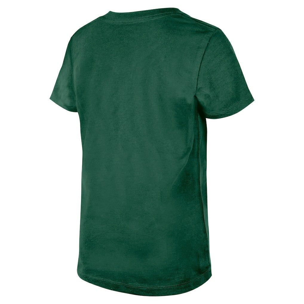 New York Jets New Era Girls Youth Flip Sequin V-Neck T-Shirt Green | NFL