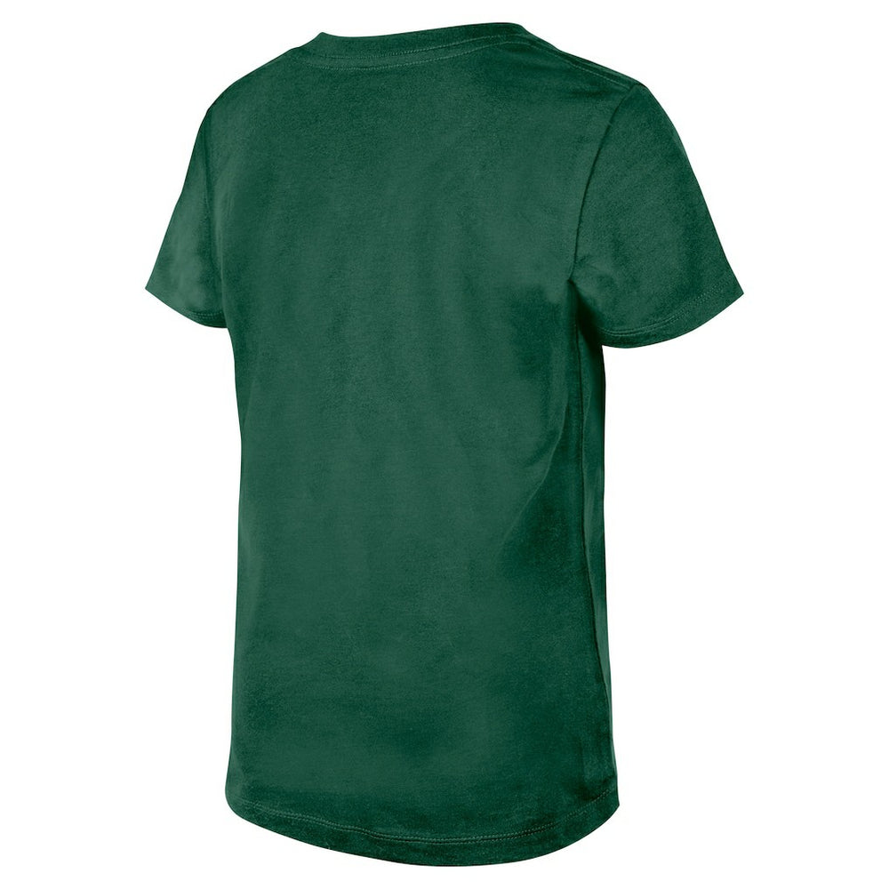 New York Jets New Era Girls Youth Flip Sequin V-Neck T-Shirt Green | NFL