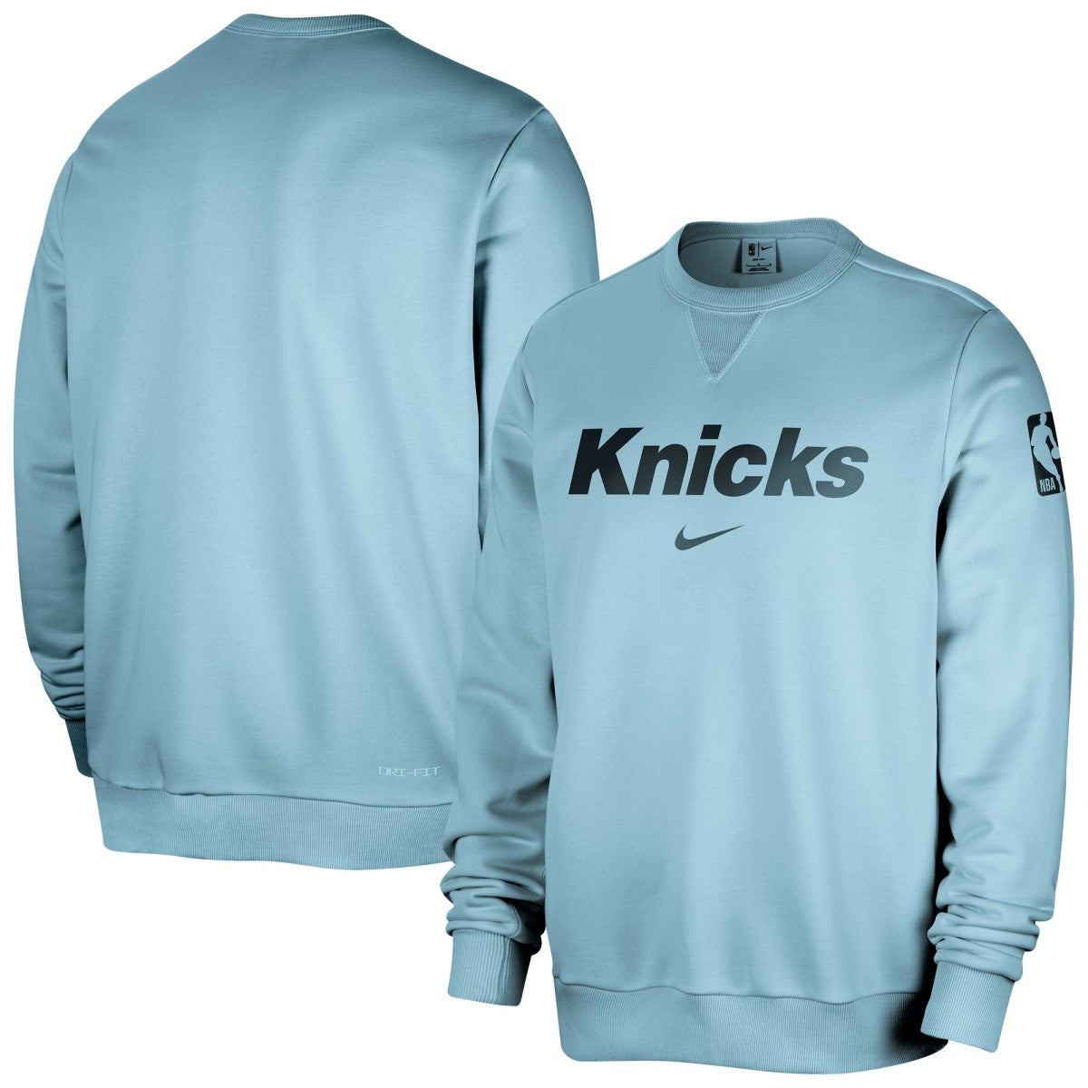 New York Knicks Courtside Standard Issue Performance Pullover Sweatshirt Light Blue - NBA