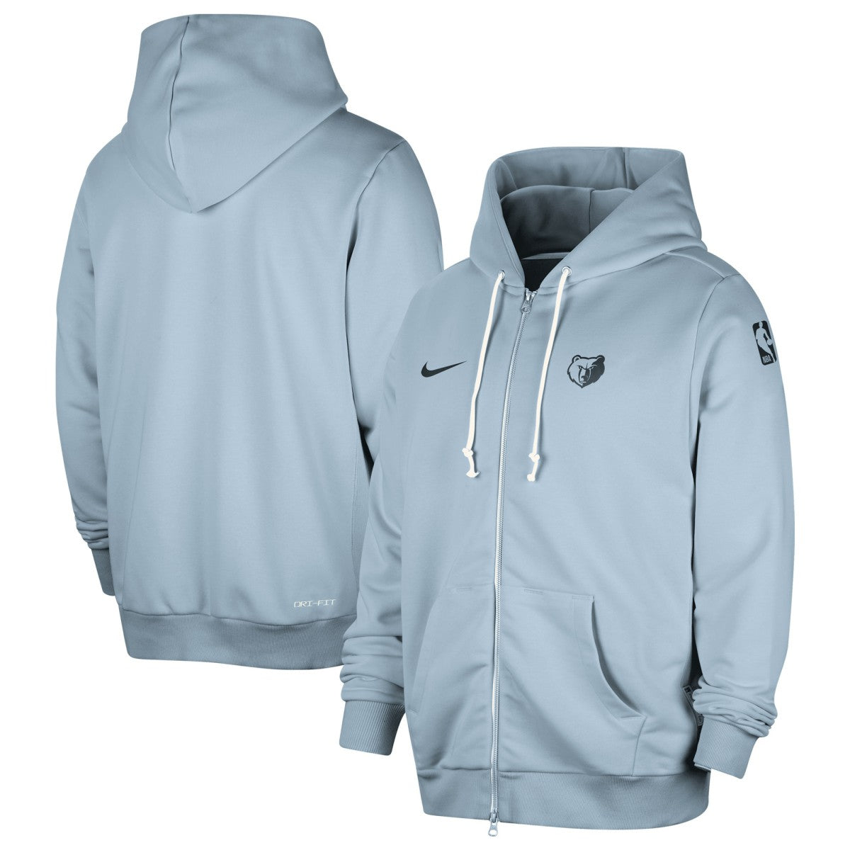 Memphis Grizzlies Authentic Standard Issue Full-Zip Hoodie Jacket Light Blue - NBA