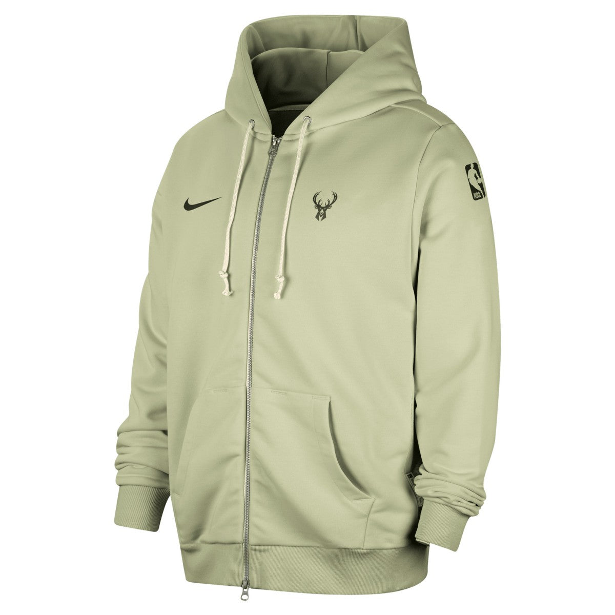 Milwaukee Bucks Authentic Standard Issue Full-Zip Hoodie Jacket Green - NBA