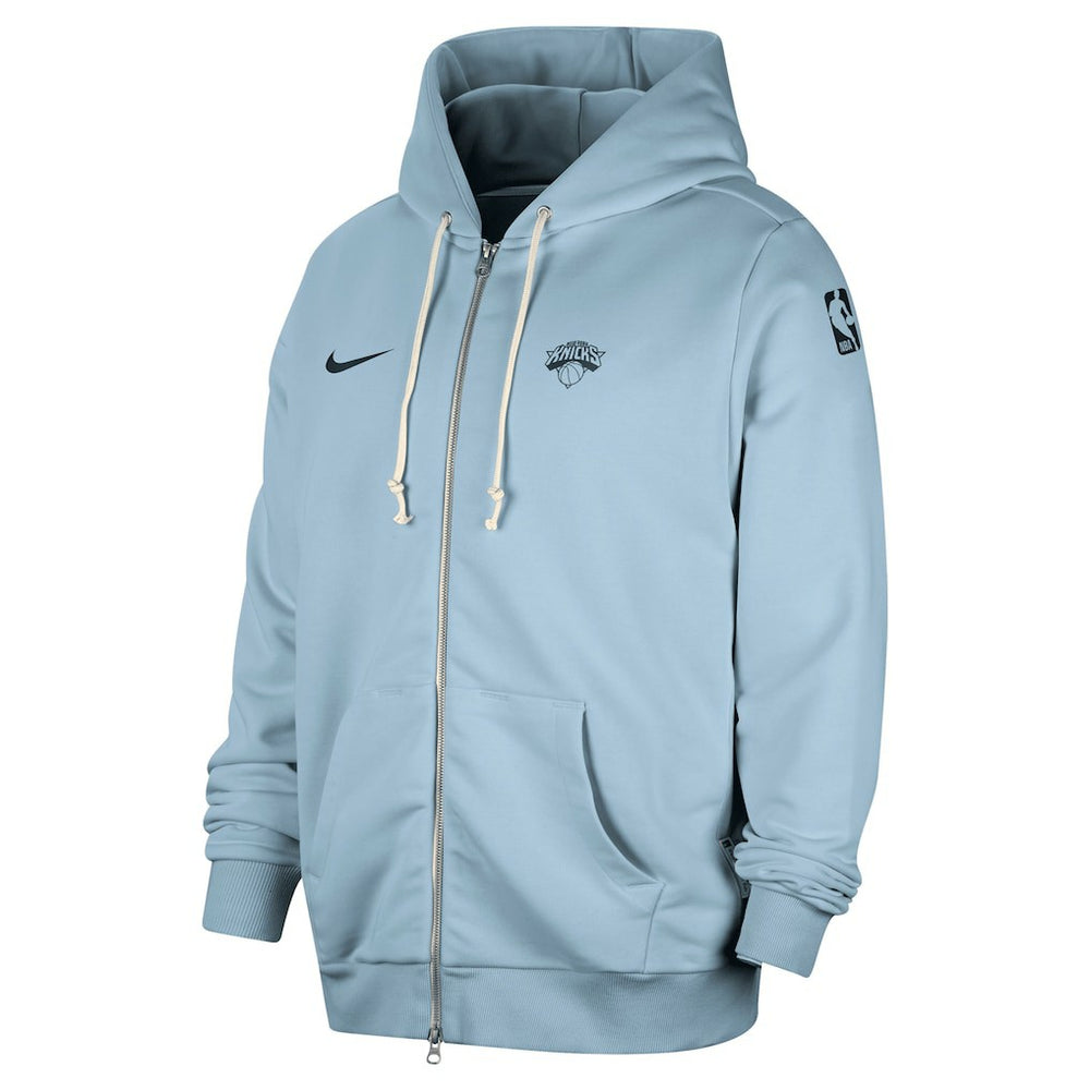 New York Knicks Authentic Standard Issue Full-Zip Hoodie Jacket Light Blue - NBA