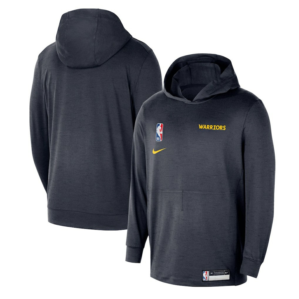 Golden State Warriors 2024/25 On-Court Authentic Practice Yoga Restore Lightweight Pullover Hoodie Navy - NBA