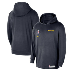 Golden State Warriors 2024/25 On-Court Authentic Practice Yoga Restore Lightweight Pullover Hoodie Navy - NBA