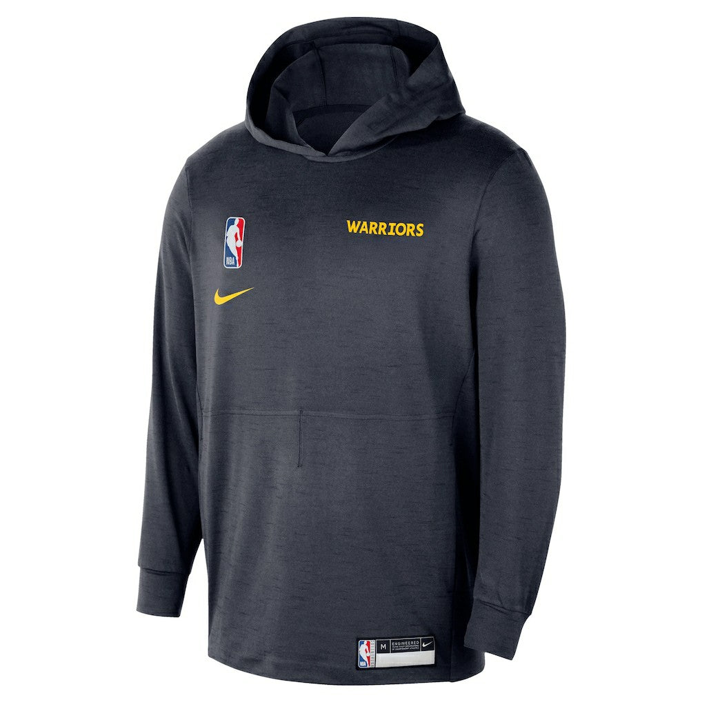 Golden State Warriors 2024/25 On-Court Authentic Practice Yoga Restore Lightweight Pullover Hoodie Navy - NBA