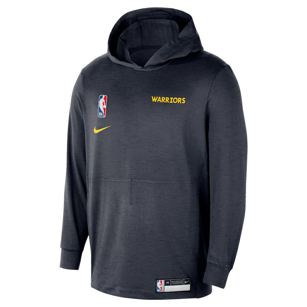 Golden State Warriors 2024/25 On-Court Authentic Practice Yoga Restore Lightweight Pullover Hoodie Navy - NBA