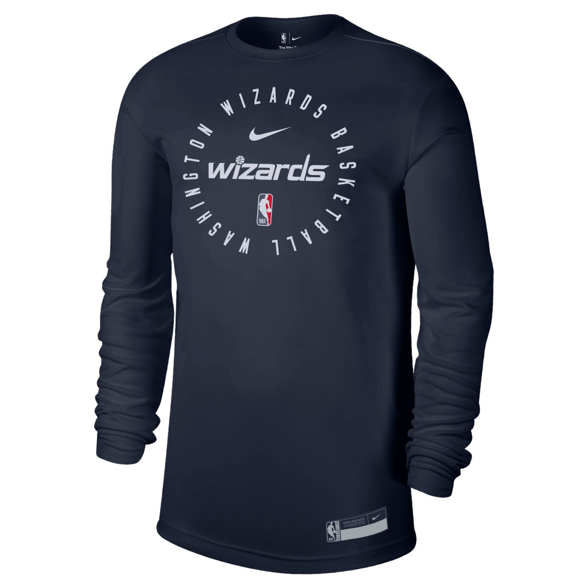 Washington Wizards 2024/25 Legend On-Court Practice Long Sleeve T-Shirt Navy - NBA