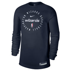 Washington Wizards 2024/25 Legend On-Court Practice Long Sleeve T-Shirt Navy - NBA