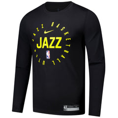 Utah Jazz 2024/25 Legend On-Court Practice Long Sleeve T-Shirt Black - NBA