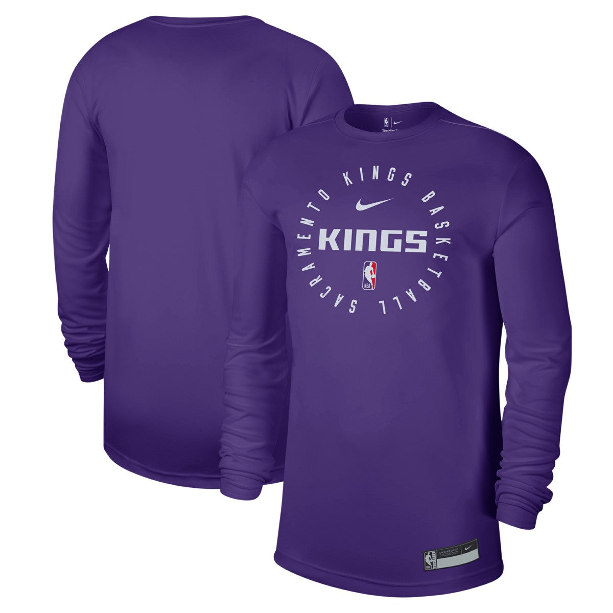 Sacramento Kings 2024/25 Legend On-Court Practice Long Sleeve T-Shirt Purple - NBA