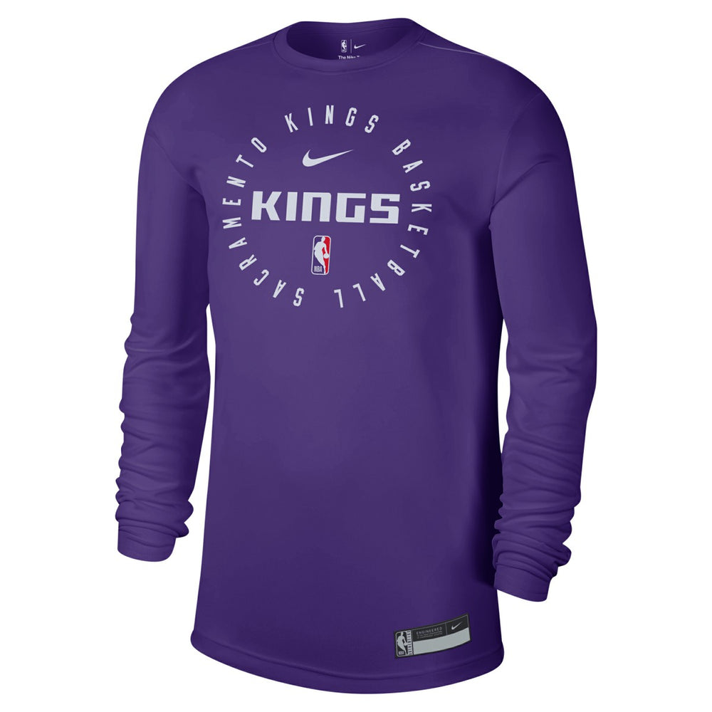 Sacramento Kings 2024/25 Legend On-Court Practice Long Sleeve T-Shirt Purple - NBA