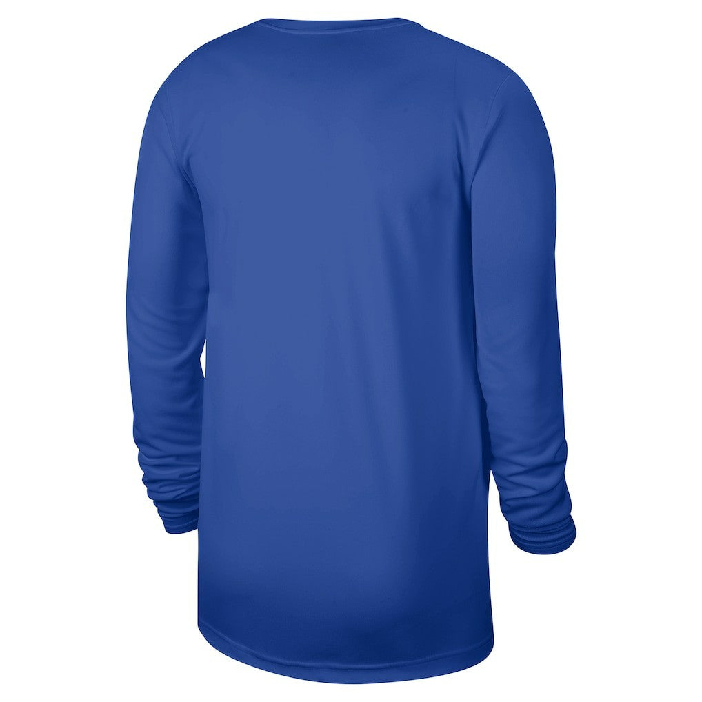 Dallas Mavericks 2024/25 Legend On-Court Practice Long Sleeve T-Shirt Blue - NBA