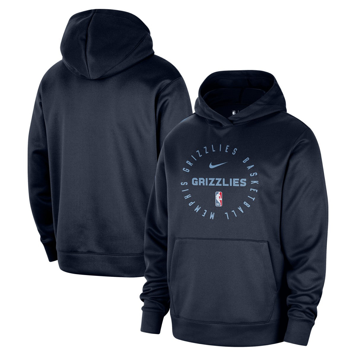 Memphis Grizzlies 2024/25 Spotlight On-Court Practice Performance Pullover Hoodie Navy - NBA