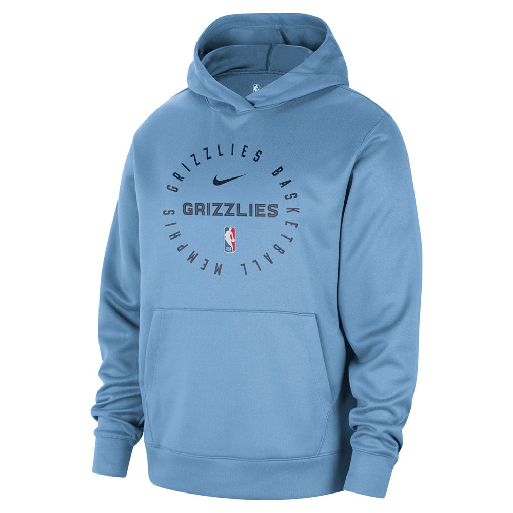 Memphis Grizzlies 2024/25 Spotlight On-Court Practice Performance Pullover Hoodie Light Blue - NBA