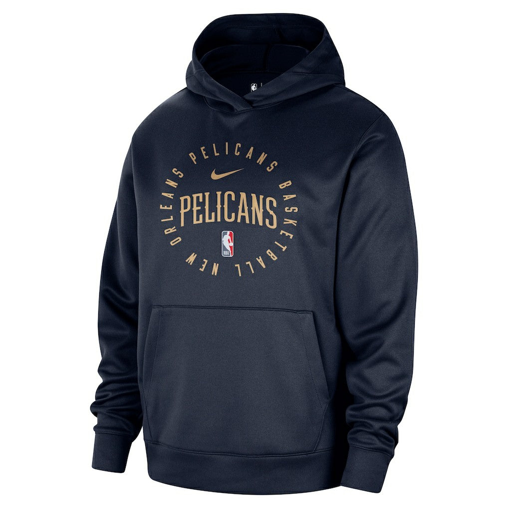 New Orleans Pelicans 2024/25 Spotlight On-Court Practice Performance Pullover Hoodie Navy - NBA