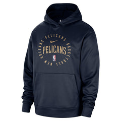 New Orleans Pelicans 2024/25 Spotlight On-Court Practice Performance Pullover Hoodie Navy - NBA