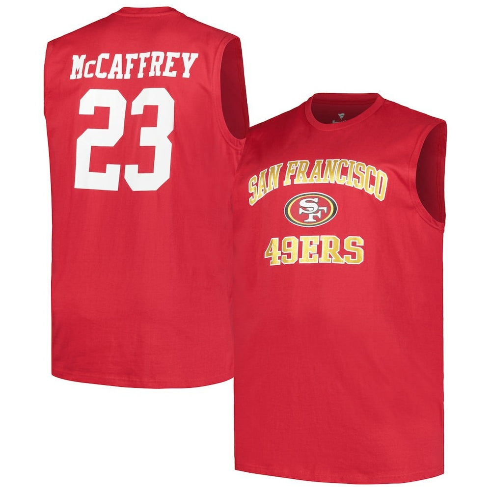 Christian McCaffrey San Francisco 49ers Big & Tall Muscle Tank Top Scarlet | Fanatics