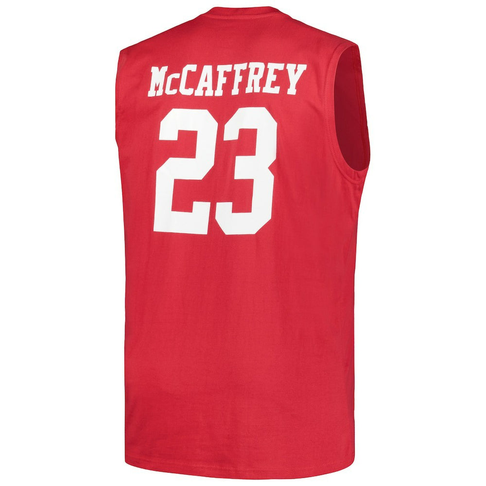 Christian McCaffrey San Francisco 49ers Big & Tall Muscle Tank Top Scarlet | Fanatics