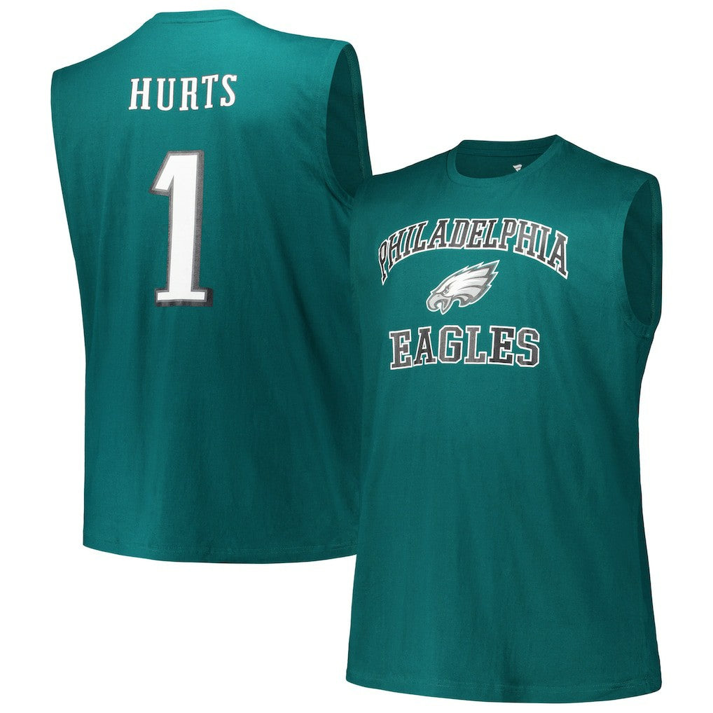 Jalen Hurts Philadelphia Eagles Big & Tall Muscle Tank Top Midnight Green | Fanatics