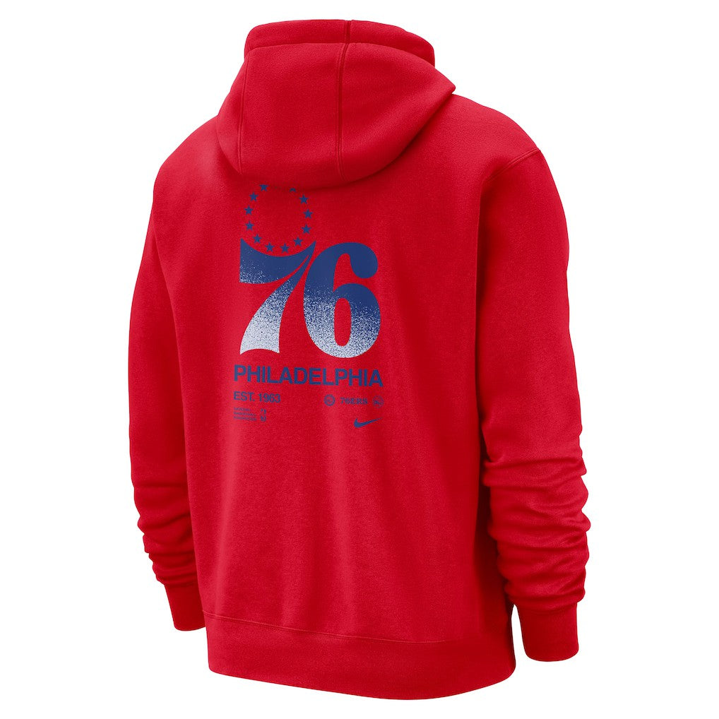Philadelphia 76ers Courtside Club Pullover Hoodie Red - NBA