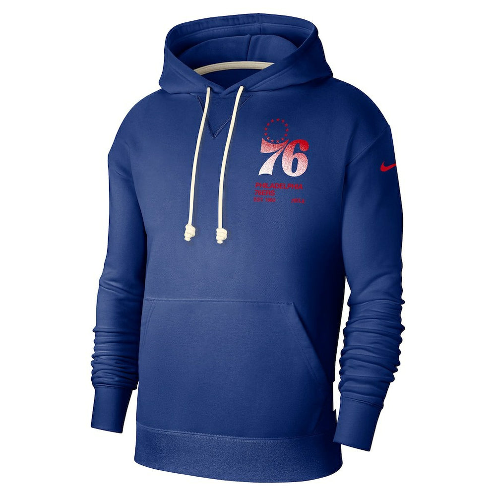 Philadelphia 76ers Courtside Standard Issue Premium Performance Pullover Hoodie Royal - NBA