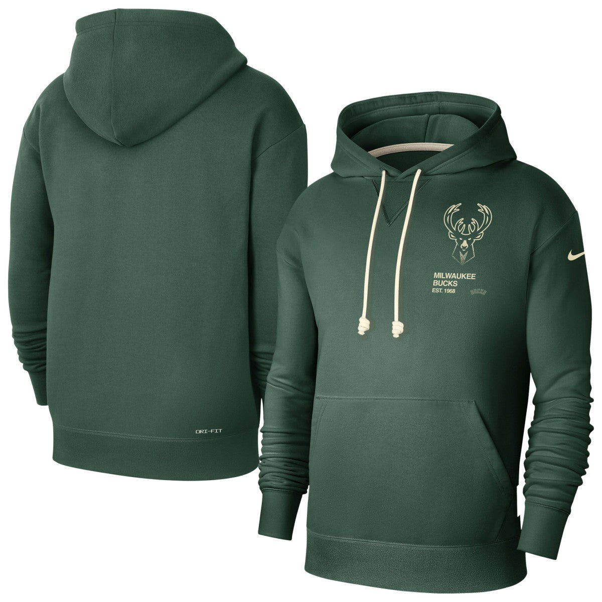 Milwaukee Bucks Courtside Standard Issue Premium Performance Pullover Hoodie Hunter Green - NBA