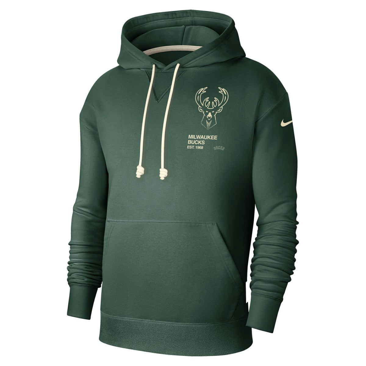 Milwaukee Bucks Courtside Standard Issue Premium Performance Pullover Hoodie Hunter Green - NBA