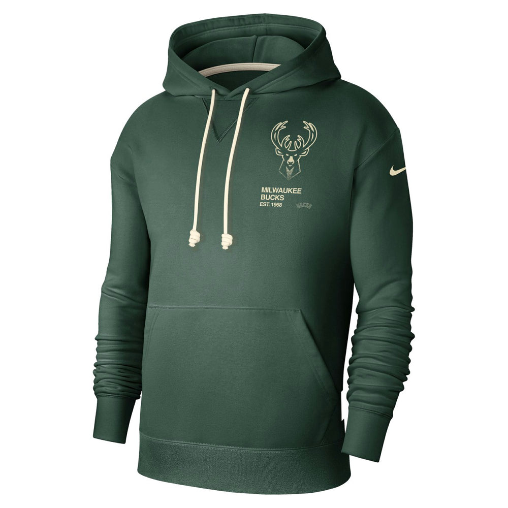 Milwaukee Bucks Courtside Standard Issue Premium Performance Pullover Hoodie Hunter Green - NBA