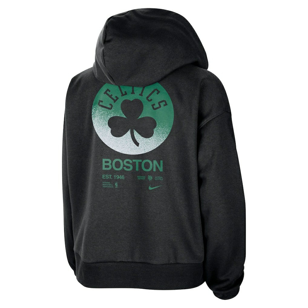 Boston Celtics Women's Courtside Standard Issue Performance Pullover Hoodie Black - NBA
