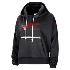 Chicago Bulls Women's Courtside Standard Issue Performance Pullover Hoodie Black - NBA