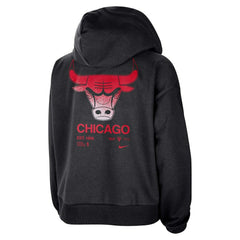Chicago Bulls Women's Courtside Standard Issue Performance Pullover Hoodie Black - NBA
